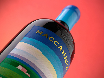 Close-up 3d crimea massandra packshot porto wine