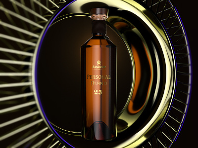 Key visual concept 3d ararat beauty shot brandy kv packshot sun v ray