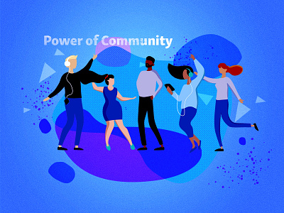 Community Focused Campaign Artwork branding campaignartwork community dance design emailart flatdesign happy illustration illustrationdesign office photoshop art shapes textures