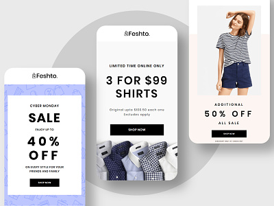 Responsive Email Template for eCommerce Store design ecommerce email email design email template fashion illustration ui ux web website