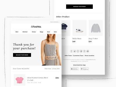 Thank You Email branding design editor email email design email template fashion typography ui ux