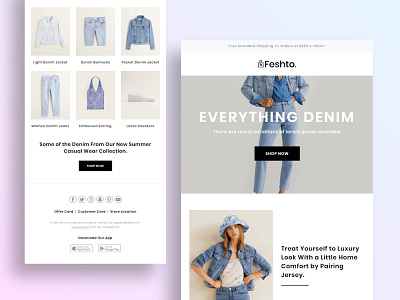 Everything Denim Email branding design editor email email design email template fashion typography ui ux web