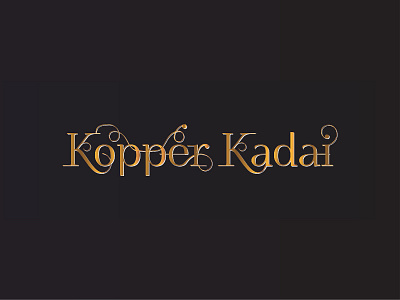 Indian Restaurant Logo | Kopper Kadai branding cafe copper food food and drink franchise logo logotype restaurant typography vector