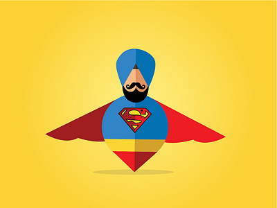 Super Singh | Buntee | Sikh Illustrations art design flat illustration print vector