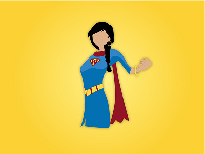 Indian Super Woman | Buntee art branding color design flat illustration print vector