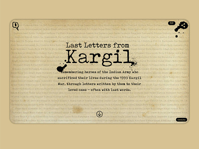 Letters From Kargil army journalism longform responsive web webdesign website website design