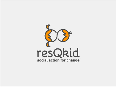 resQkid Logo Design art color design illustration logo ngo organisation refugee social services vector