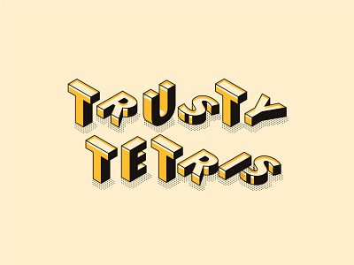 Logo for a New Tetris Game 3d 3d logo branding design flat game game design logo tetris vector