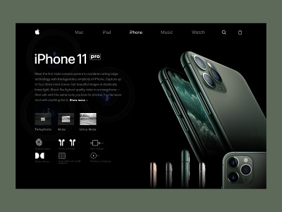 Iphone 11 pro product UI/UX cover designs e commerce icons interface iphone iphone 11pro iphone11 landing page product product page ui ux web