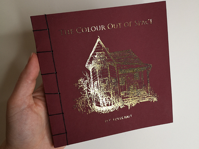 The Colour Out of Space - Artist Book bookbinding graphic design illustration illustrator indesign