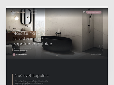 Premium bathrooms line website design