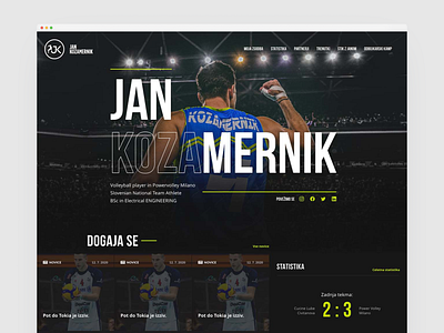 Personal website for Jan Kozamernik - Volleyball player