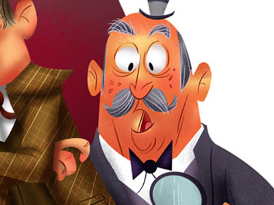 Sherlock and Watson (detail) character character design character study digital illustration sherlock watson