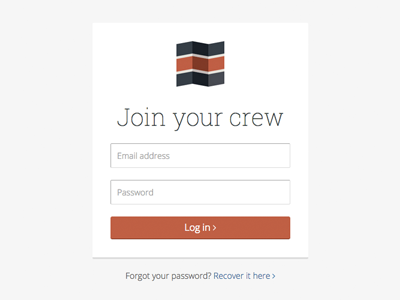 CrewConnect Login Page forms login login page simple ui