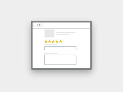 Review Collection Form Icon form icon large icon reviews star ratings
