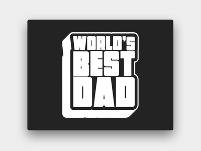 Shakoolie: World's best Dad beer logo koozie logo one color print screen print