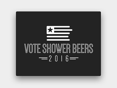 Shakoolie: Vote Shower Beers beer logo koozie logo one color political print screen print