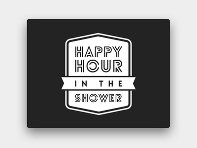 Happy Hour in the Shower beer logo koozie logo one color print screen print