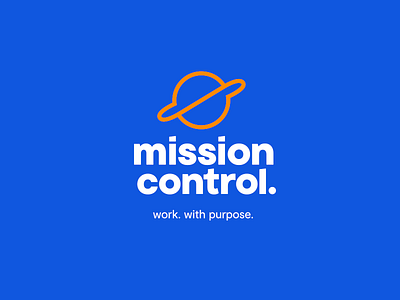 MissionControl Logo Concept bold coloful design icon logo orbit planet space