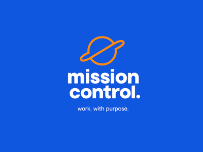 MissionControl Logo Concept bold coloful design icon logo orbit planet space