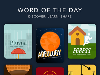 Lookup Word of the Day Cards dictionary graphic design word of the day