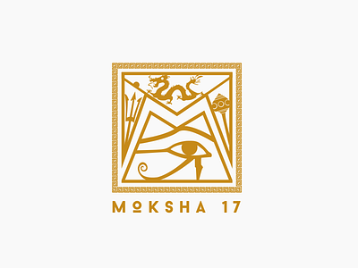 Logo for Moksha 2017 logo design moksha mythology