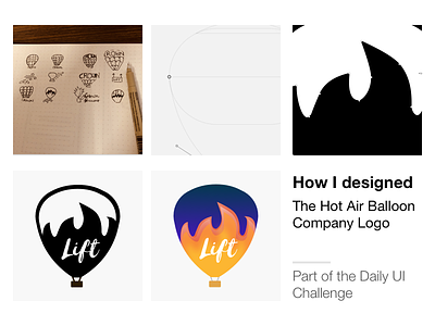 Design Process for The Hot Air Balloon Logo design process