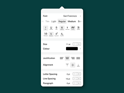 Standard UI for Advanced Typography Options ios pro features typography user interfaces