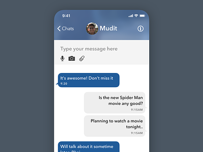 Daily UI: Messaging App daily ui ui ui design