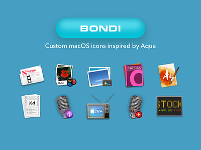 Bondi: Custom macOS Icon set custom icons icon pack macos icons