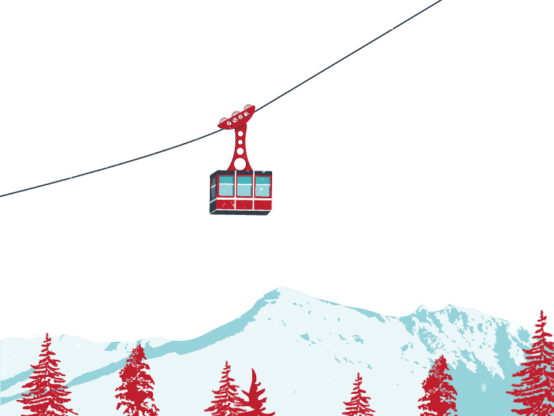 Let It Snow cable cable car car christmas gif mountains ski skiing snow xmas