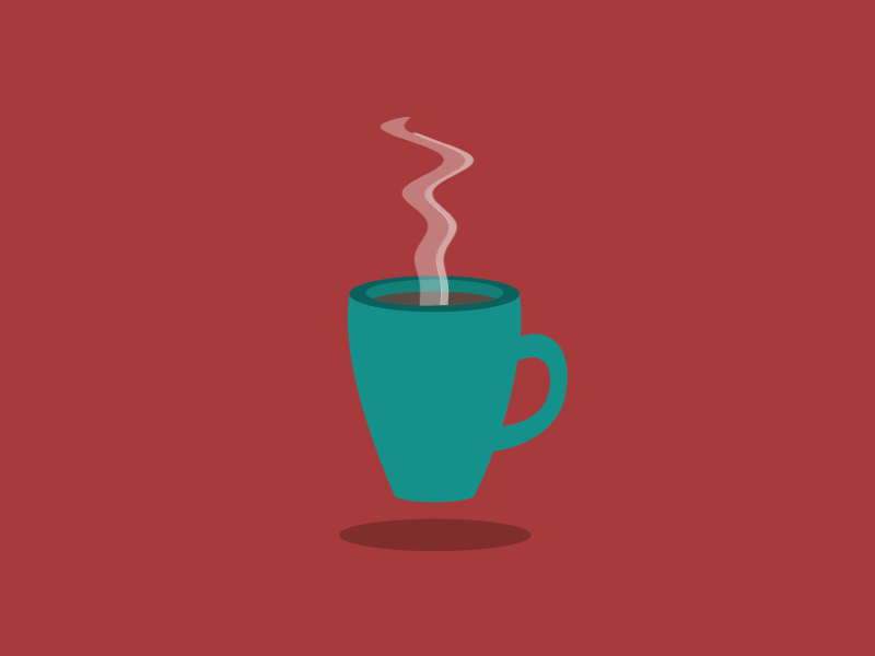 Addicted 2d animated coffee flat gif mug steam