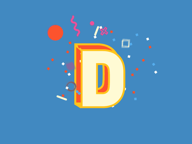 D animated animation d gif icons type typography