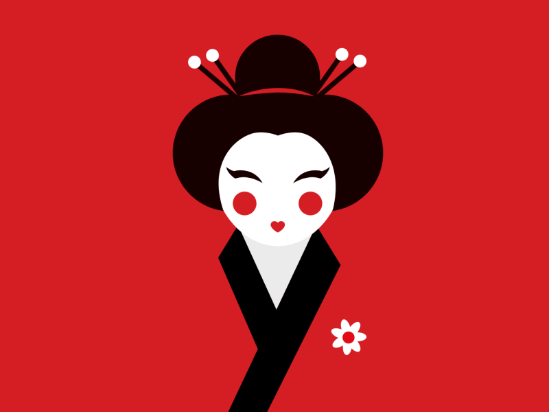 Geisha animation geisha gif japan