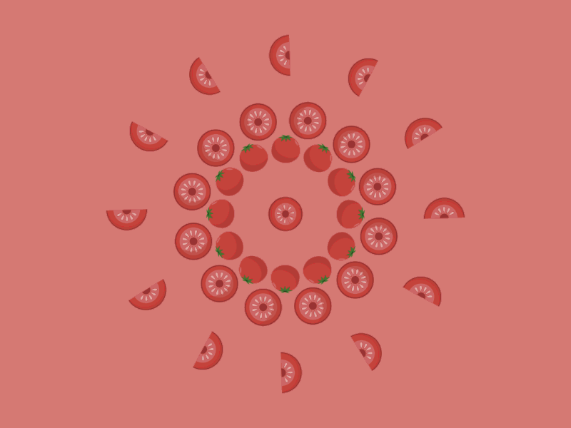 Tomato Mandala animation design food loop mandala motion pattern tomato