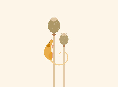 Dormouse dormouse endangered minimal mouse poppy vector wildlife wildlife art