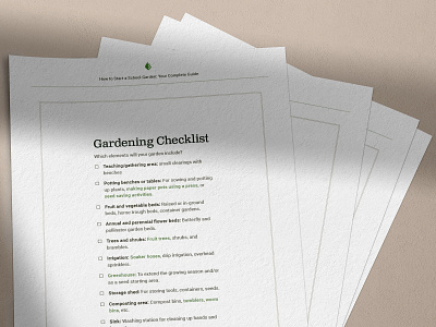 Eartheasy Gardening Guides Checklist branding design layout layout design typography