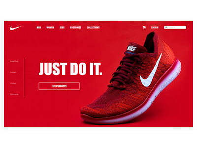 Daily UI #003 - Nike Landing Screen adobexd dailyui design landing page simple uidesign