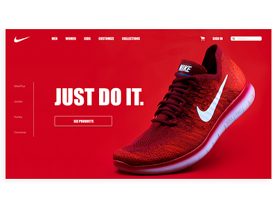 Daily UI #003 - Nike Landing Screen
