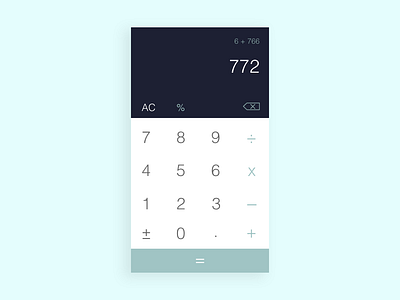 Daily UI #004 -  Standard Calculator