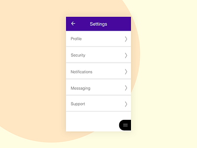 Daily UI #007 - Settings