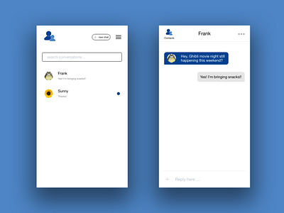 Daily UI #013 - Direct Messaging adobexd dailyui design mobile simple ui uidesign