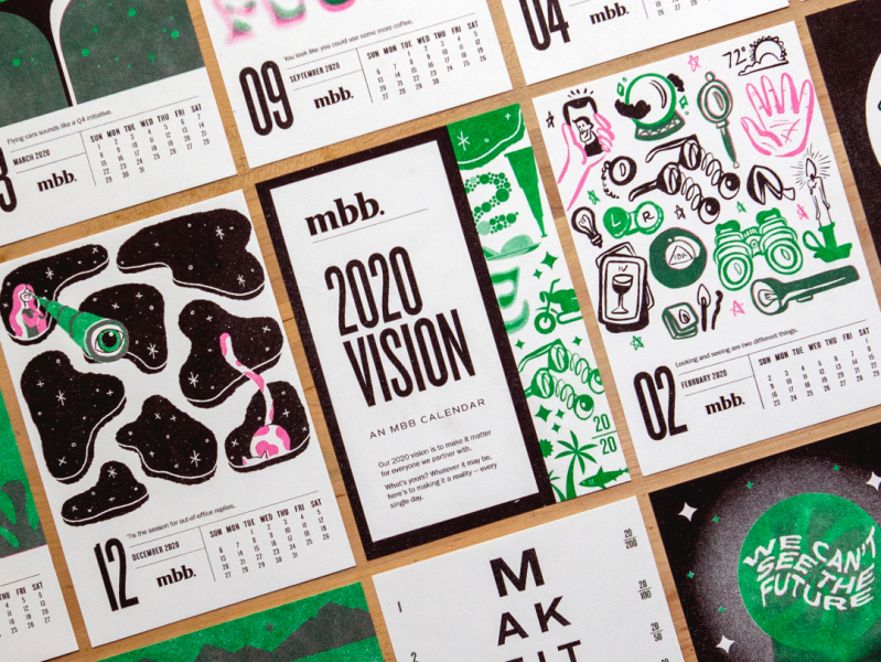 Riso Calendar by MBB on Dribbble