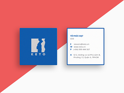 Keto blue branding design graphic health human identity keto namecard vietnam weight woman
