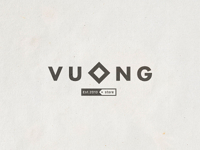 Vuong store black designm brand handmade logo minimalist square store typeface typography vietnam vintage vuong