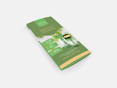 Chlorella Leaflet algae chlorella design editorial green health herb leaflet natural print vietnam yellow