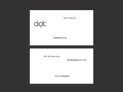 dat a brand d datdotr design logo minimalist namecard personal t type vietnam