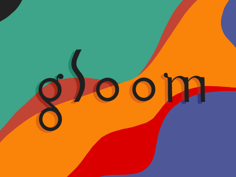 g l o o m ‘99 type experiment fun sketch experiment procreate designer colors extreme gloom wiggle wave simple hand lettering typography type illustration design 1999