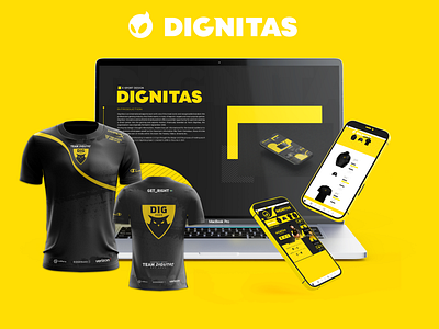 Team Dignitas Project app branding design esports gaming minimal modern design ui ux web