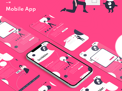 Scribbler Branding app branding design illustration minimal modern design typography ui ux web